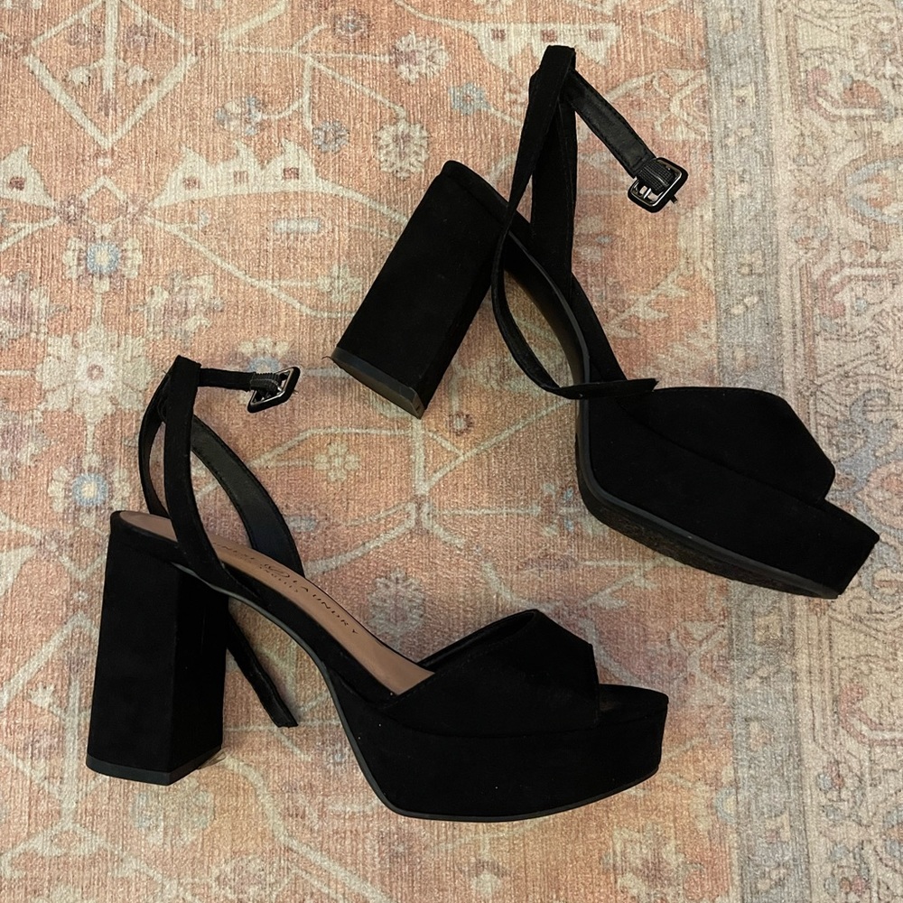Black Suede Platforms